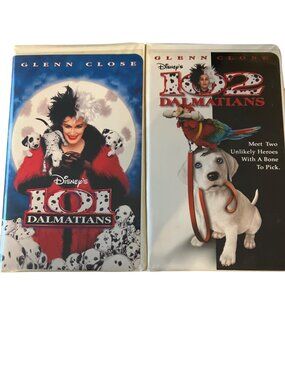 Disney 101 Dalmatians 102 Dalmatians VHS Movies Glenn Close Classic Family Films